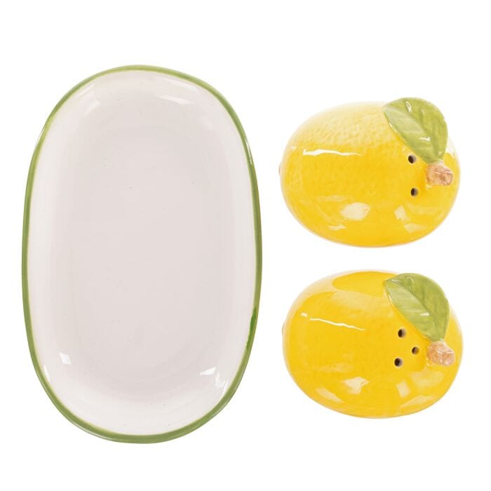 Emporium Limoncello Salt And Pepper Shakers Yellow & Green 13x8.2x6cm Shakers The Cooks Kitchen 