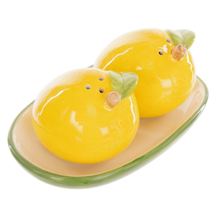 Emporium Limoncello Salt And Pepper Shakers Yellow & Green 13x8.2x6cm Shakers The Cooks Kitchen 