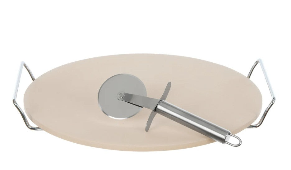 Masterpro 33cm Pizza Stone And Serving Set