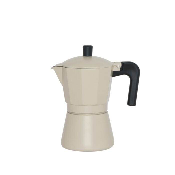 Leaf & Bean Piazza Stovetop Espresso Maker 6 Cups Oat 16.7x10x19.2cm Stovetop Espresso Makers The Cooks Kitchen 