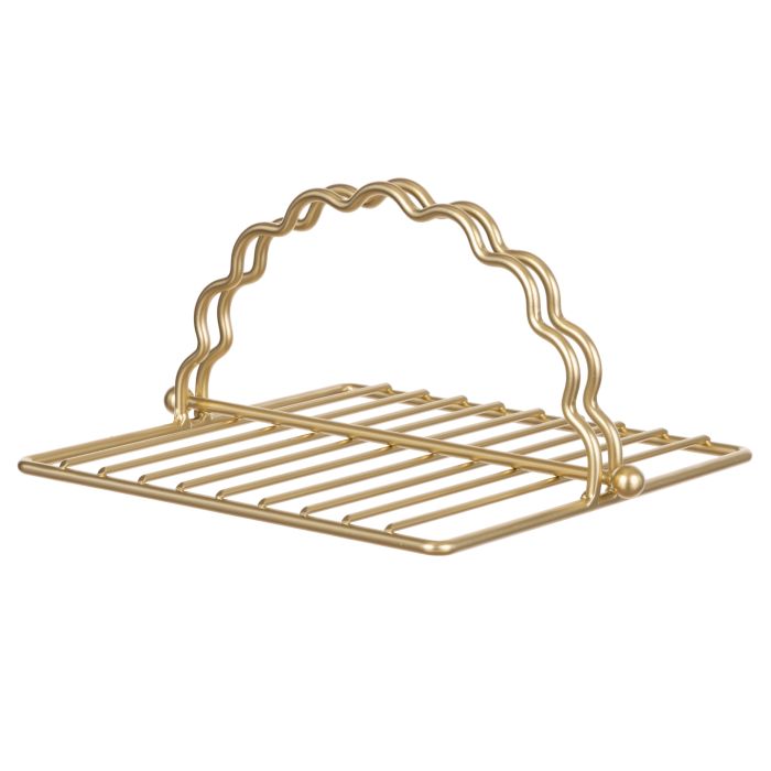 Davis & Waddell Scalloped Napkin Holder Gold 20x18x10cm