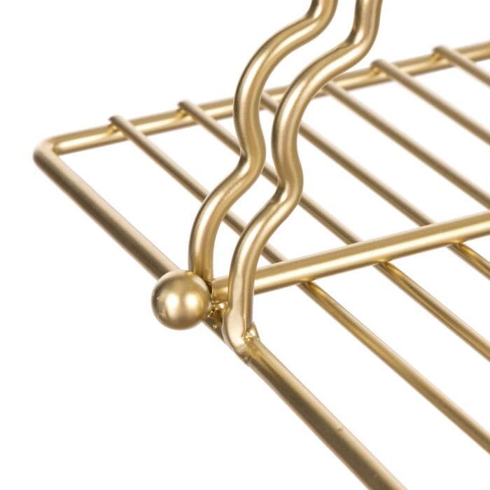 Davis & Waddell Scalloped Napkin Holder Gold 20x18x10cm Napkin Holders The Cooks Kitchen 