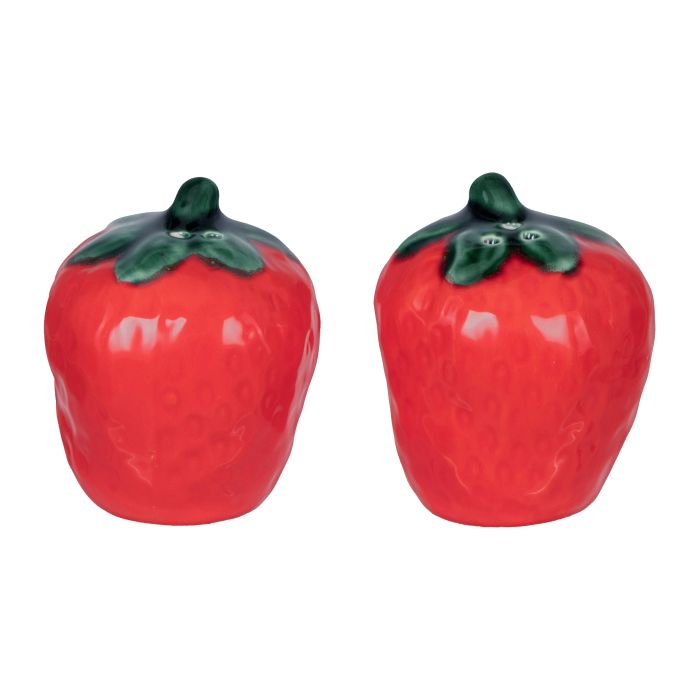 Emporium Strawberry Fields Salt And Pepper Shakers Red & Green 5x5x7cm