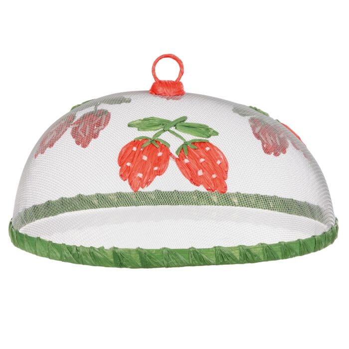 Emporium Strawberry Fields Food Cover Red & Green 30x30x15cm Platters & Bowls The Cooks Kitchen 