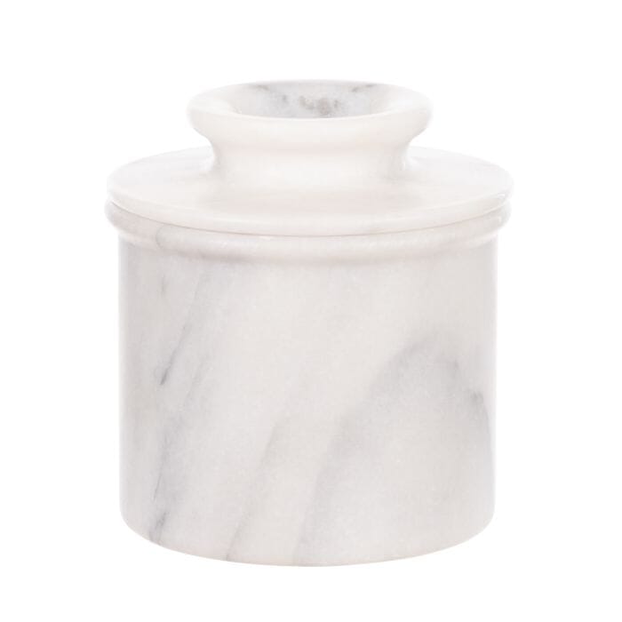 Davis & Waddell Nuvolo Marble French Butter Bell White Grey 15x10.5cm Bread & Butter Storage The Cooks Kitchen 