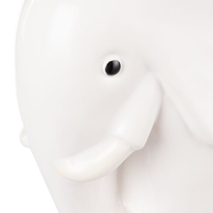 Emporium Brynlee Elephant Vase Wide White 25.4x17x18.7cm Vases & Planters The Cooks Kitchen 