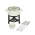 Davis & Waddell Daylesford Enamel 4 Person Fondue Set Cream 26x22x23cm Fondue & Dessert Pans The Cooks Kitchen 