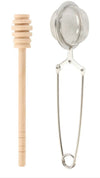 Leaf & Bean Infuser & Honey Dipper Set Natural