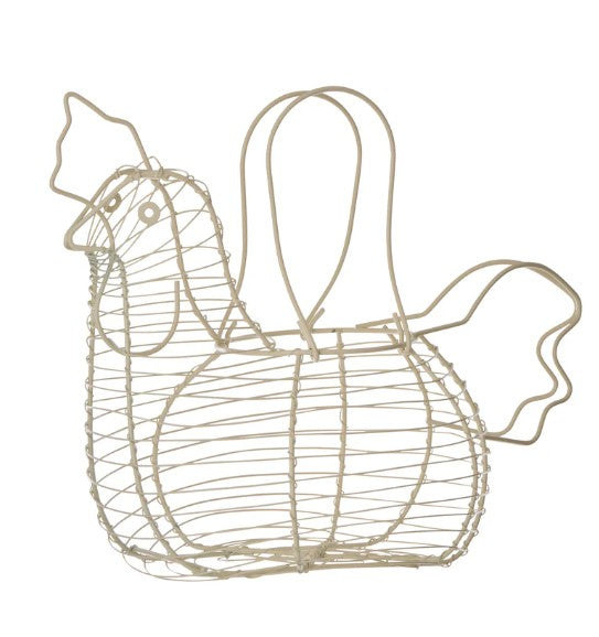 Davis & Waddell Chicken Egg Basket Cream