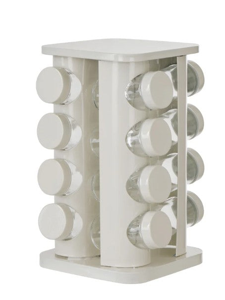 Davis & Waddell Newbury Stainless Steel Spice Rack Jar 16pcs Set