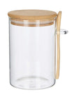 Leaf & Bean Glass Canister With Spoon Natural 650ml