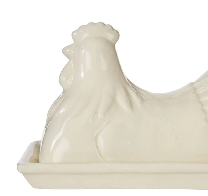 Davis & Waddell Homestead Hen Butter Dish White Bread & Butter Storage The Cooks Kitchen 