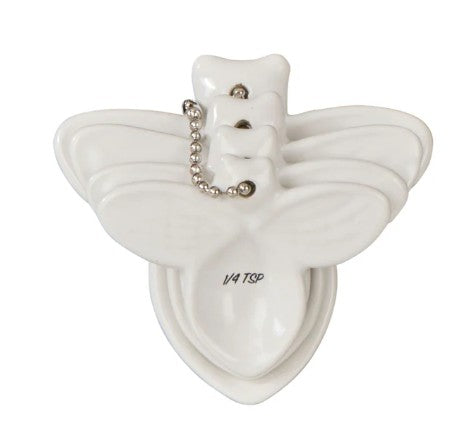 Davis & Waddell Wildflower & Hive Measuring Spoons White