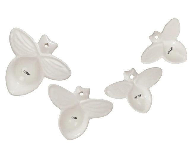 Davis & Waddell Wildflower & Hive Measuring Spoons White