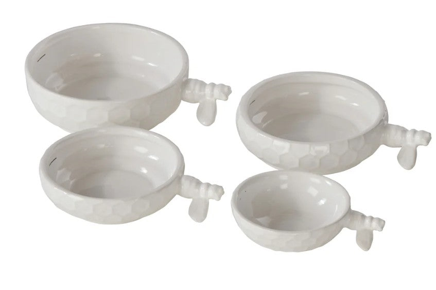 Davis & Waddell Wildflower & Hive Measuring Cups White