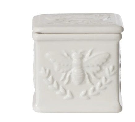 Davis & Waddell Wildflower & Hive Salt Cellar White 9.4x7.7x9.4cm Herb & Spice Storage The Cooks Kitchen 