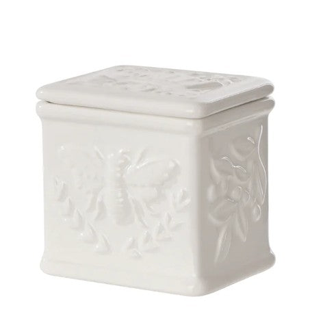 Davis & Waddell Wildflower & Hive Salt Cellar White 9.4x7.7x9.4cm