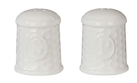 Davis & Waddell Wildflower & Hive Salt & Pepper Shakers White