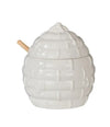 Davis & Waddell Wildflower & Hive Honey Jar With Dipper White