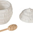 Davis & Waddell Wildflower & Hive Honey Jar With Dipper White
