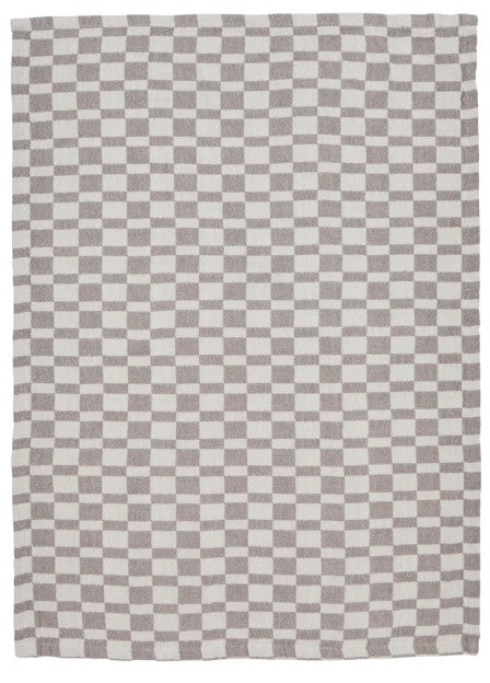 Davis & Waddell Heritage Check Cotton Tea Towel 2pcs Set - Grey