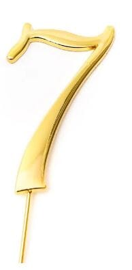 Sugar Crafty - Gold Cake Topper (7cm) #7 Number Toppers The Cooks Kitchen 