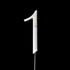Cake & Candle Silver Cake Topper (7cm) - Number 1 Number Toppers The Cooks Kitchen 