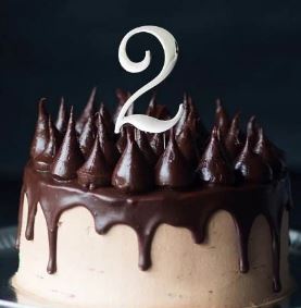 Sugar Crafty - Silver Cake Topper Number 2