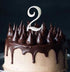 Sugar Crafty - Silver Cake Topper Number 2