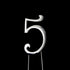 Sugar Crafty - Silver Cake Topper Number 5 Number Toppers The Cooks Kitchen 