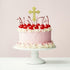 Gold Plated Cake Topper - Cross Acrylic Cake Toppers The Cooks Kitchen Mandurah 
