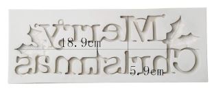 Sugar Craft Silicone Mould - Merry Christmas