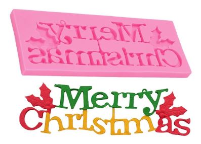 Sugar Craft Silicone Mould - Merry Christmas