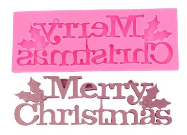 Sugar Craft Silicone Mould - Merry Christmas