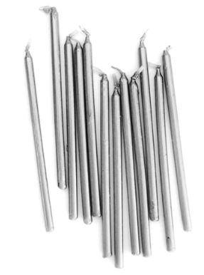 Bake Group 12cm Tall Candles - Silver