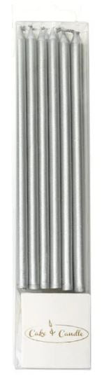 Bake Group 12cm Tall Candles - Silver
