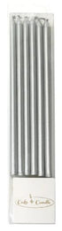 Bake Group 12cm Tall Candles - Silver