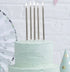Bake Group 12cm Tall Candles - Silver