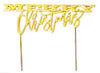 Suagr Craft Gold Plated Cake Topper - Merry Christmas