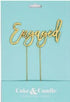Cake & Candle Metal Cake Topper Gold - Engaged Cake Toppers The Cooks Kitchen 