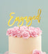 Cake & Candle Metal Cake Topper Gold - Engaged Cake Toppers The Cooks Kitchen 