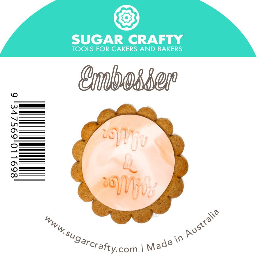 Sugar Crafty Mr & Mrs Fondant Embosser Fondant Tools The Cooks Kitchen 
