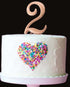 Sugar Crafty Rose Gold Cake Topper - Number 2