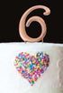 Sugar Crafty Rose Gold Cake Topper - Number 6