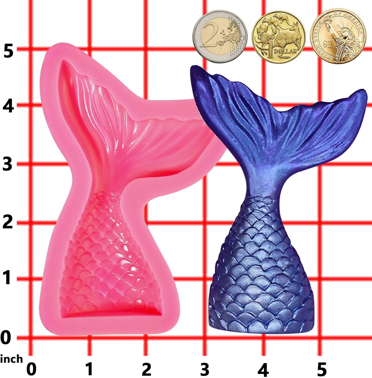 Suagr Crafty Silicone Mould - Small Mermaid Tail