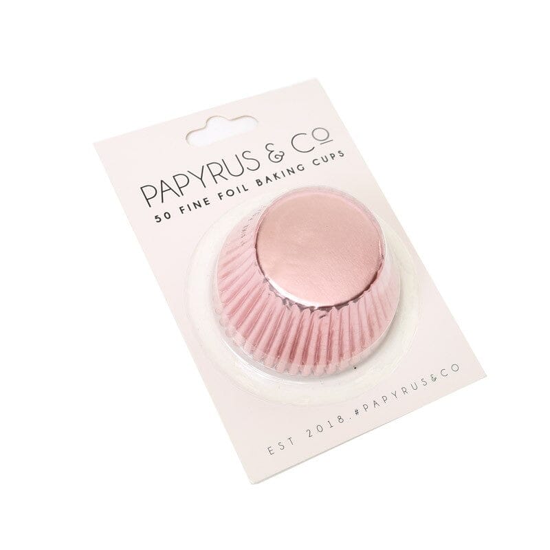 Papyrus & Co Foil Baking Cups - Pastel Pink 50mm Boards & Boxes & Packaging The Cooks Kitchen Mandurah 