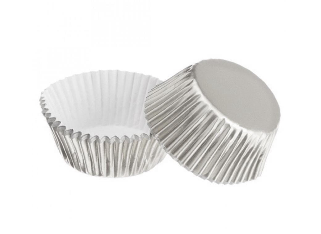 Papyrus & Co - 50 Foil Baking Cups - Silver 35mm Boards & Boxes & Packaging The Cooks Kitchen Mandurah 