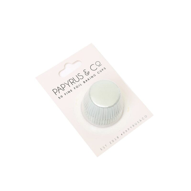 Papyrus & Co - 50 Foil Patty Pans - White 35mm Boards & Boxes & Packaging The Cooks Kitchen 