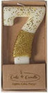Cake & Candle 8cm Gold Glitter Dipped Candle - Number 7 Candles The Cooks Kitchen 