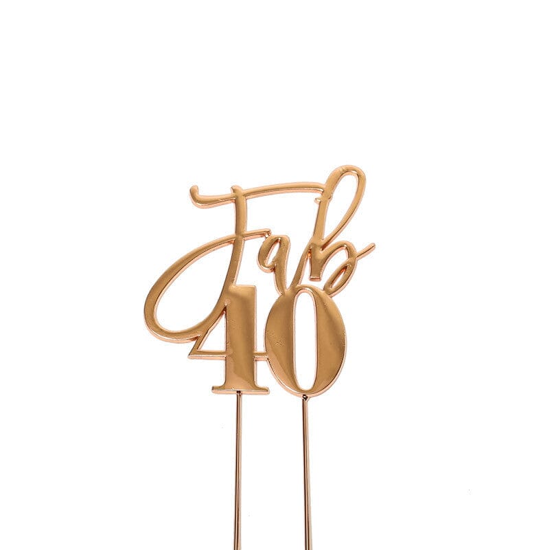 Sugar Crafty Rose Gold Plated Cake Topper - Fab 40 Cake Toppers The Cooks Kitchen Mandurah 